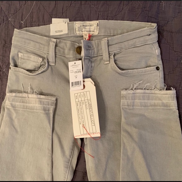 Current/Elliott Stiletto Skinny Jeans Light Grey - Picture 7 of 7